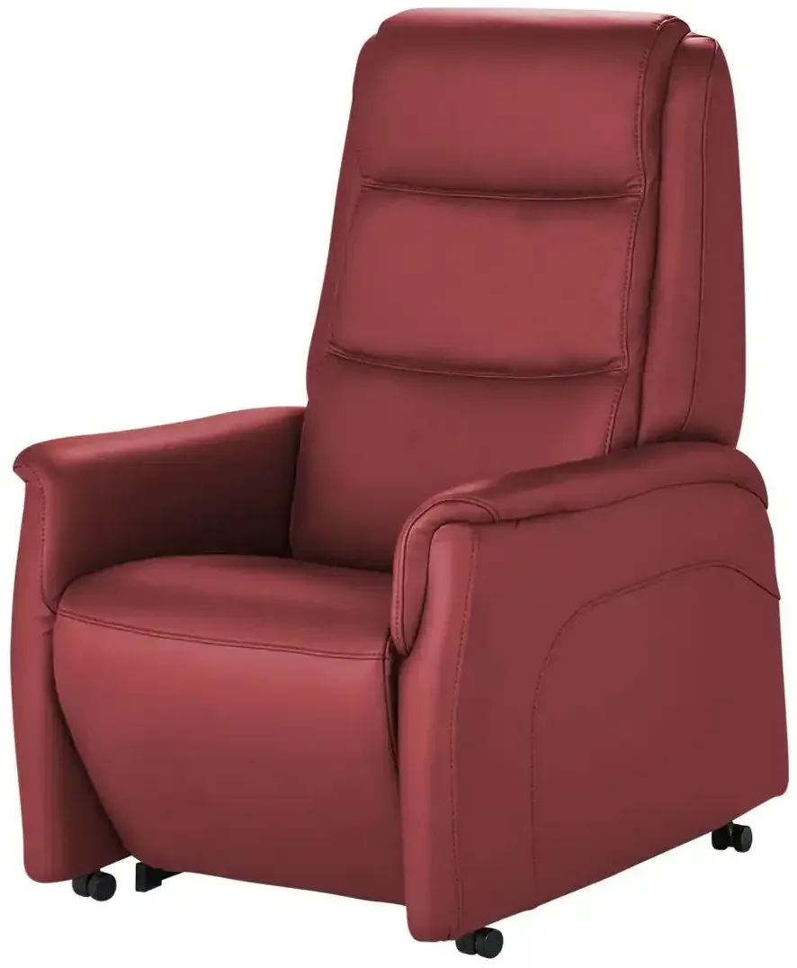 Hukla Ledersessel mit Aufstehhilfe Dean , rot , Maße (cm): B: 70 H: 107 T: 88.0