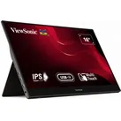 ViewSonic TD1655 tragbarer Touch Monitor 39,6 cm 15,6 Zoll 6H gehärtet, USB-Charging, Pivot, Cover & Eingabestift, Full HD, 16:9, 6,6ms, 250cd/m2, 6