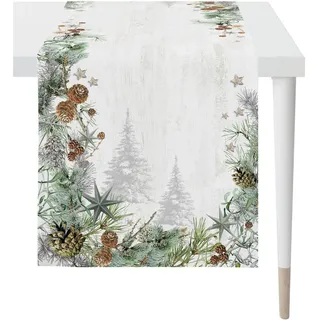 APELT Tischläufer 5823 (1-tlg) grau|grün