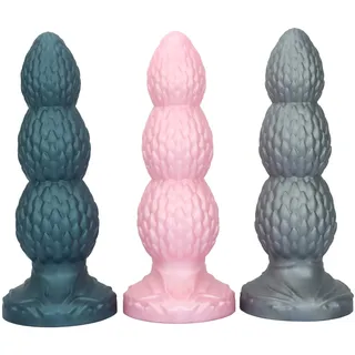 Tplkxurib Silikon XXL Riesen Dildo Großer Masturbieren Dildos Riesige Durchmesser Analdildo mit Saugnäpfe,Glatt Buttplug G-Punkt Anal Dildo Anal Plug Erotisches Sex Toy für Frauen Männer,Blau,M