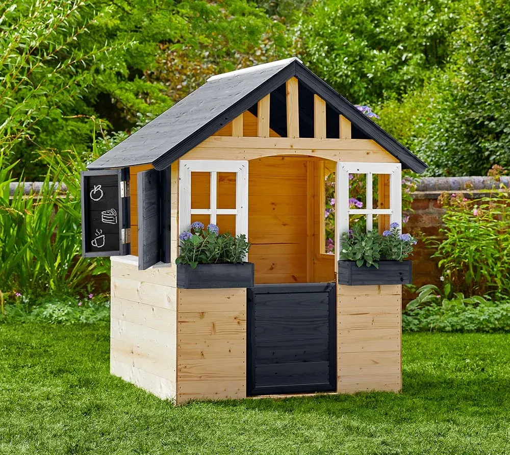Zwerkules Lolli | Kinder Spielhaus für den Garten | Holz - Natur