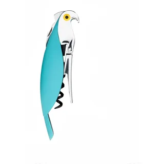 Alessi "Parrot" Sommelier-Korkenzieher aus Gußaluminium und PC, blau
