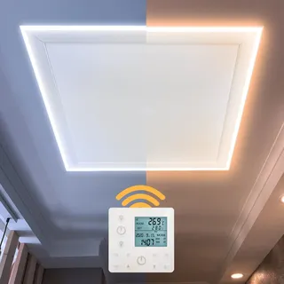 Heidenfeld Infrarot-Deckenheizung HF-HP500 mit Licht 800 W