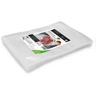 CASO Design CASO Siegelrandbeutel 25 x 35 cm, 90 μm 100 Stück, ausschließlich für Kammervakuumierer, glatte Oberfläche, stabile Schweißnaht, BPA-Frei, Sous Vide, Made in Germany