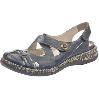 Rieker Damen Frühjahr/Sommer Geschlossene Ballerinas, Pacific Adriatic Night Blue 46377 14, 36 EU - 39 EU