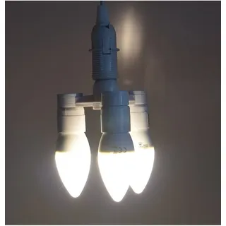 ChiliTec Lampensockel Adapter E14 3-fach für Foto Studio, Softbox, Lampenschirm I Erweiterung von 1 auf 3 Lampen