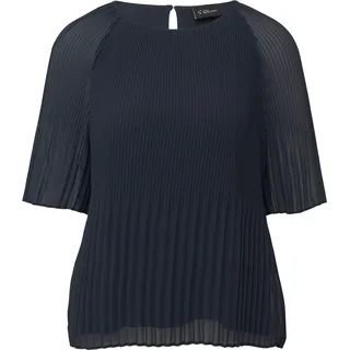 s.Oliver Plissierte Chiffonbluse Blau 34