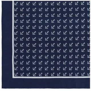 Modas Vierecktuch Bandana Kopftuch ca. 54x54 cm- Tuch in verschiedenen Designs und Farben aus Baumwolle in Blau mit Anker - Einheitsgröße