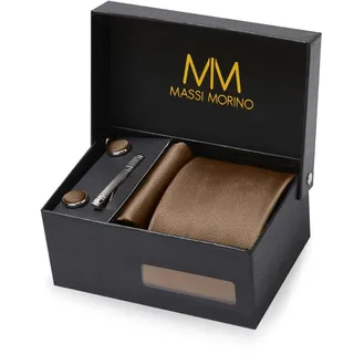 MASSI MORINO Krawattenset in Braun | Gr.: onesize