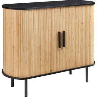 [en.casa] Tvedestrand 100 x 80 x 40 cm Schwarz/Natur