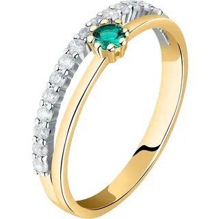 Live Diamond Damenring 375er Weißgold, recycelt 54 Damen