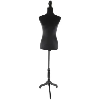 Relaxdays Schneiderpuppe 36/38 Samt, schwarz