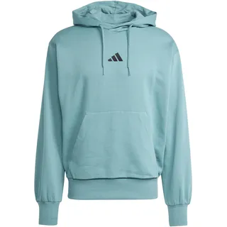 Adidas Essentials Feelcozy Fleece Hoodie, Powder Teal/Black, XL