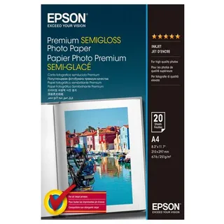 Epson Premium Semigloss Photo Paper - Halbglänzend - A4 seidenmatt 251 g/qm 20 Blatt