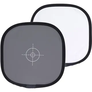 30 X 30 cm Grau-Weißabgleich-Karte, Weißabgleich 18% Grau-Referenzreflektor-Graukarte für Fotografie, Faltbare Doppelseitige Grau-Weiß-Abgleich-Referenzkarte mit Tragetasche