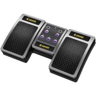 Donner EC960 Bluetooth Page Turner Pedal, Silber, Wiederaufladbar