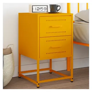 vidaXL Nachttisch Senfgelb 36x39x60,5 cm Stahl