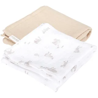 Little Dutch Musselintuch Swaddles 70 x 70 Baby Bunny / Beige | Little Dutch