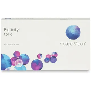 CooperVision Biofinity Toric (6er Packung) Monatslinsen (8 dpt, Zyl. -1,25, Achse 60 ° & BC 8.7)