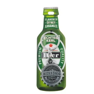Hti-Living Flaschenöffner Echter Kerl Flaschenöffner Bierkönig 1-tlg., silberfarben