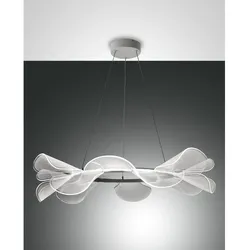 Fabas Luce LED Pendelleuchte SYLVIE, Ø 72cm, 40W 3000K 5500lm, Metall / Acryl, dimmbar, weiß FAB-3626-45-102