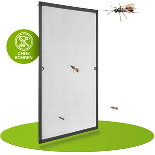 Juskys Fliegenschutzgitter mit Aluminiumrahmen 100 x 120 cm anthrazit