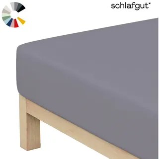 Mako-Jersey 140 x 200 - 160 x 200 cm grafit