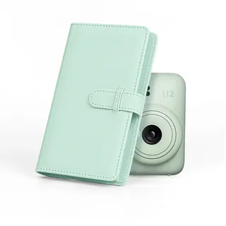Fotoalbum, 108 Taschen für 3-Zoll-Film, Fotobox, Kartenhalter, Sofortbildkamera-Zubehör für Fuji Film 12 11, für Kinokarten, Visitenkarten (Minzgrün)
