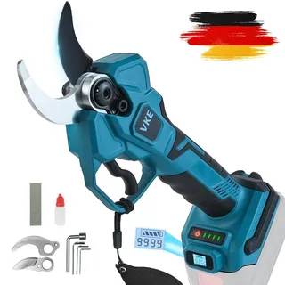 VKE Akku Astschere Max 40mm Schneiddurchmesser mit LED, 600W ProfessionelleSchnurlose Elektrische Gartenschere Anzeige Kompatibel mit 18V Akku Akku Gartenschere(Batterie nicht Enthalten)