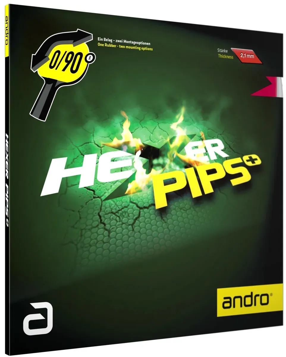 andro Belag Hexer Pips+ rot 1,7 - rot 1,7