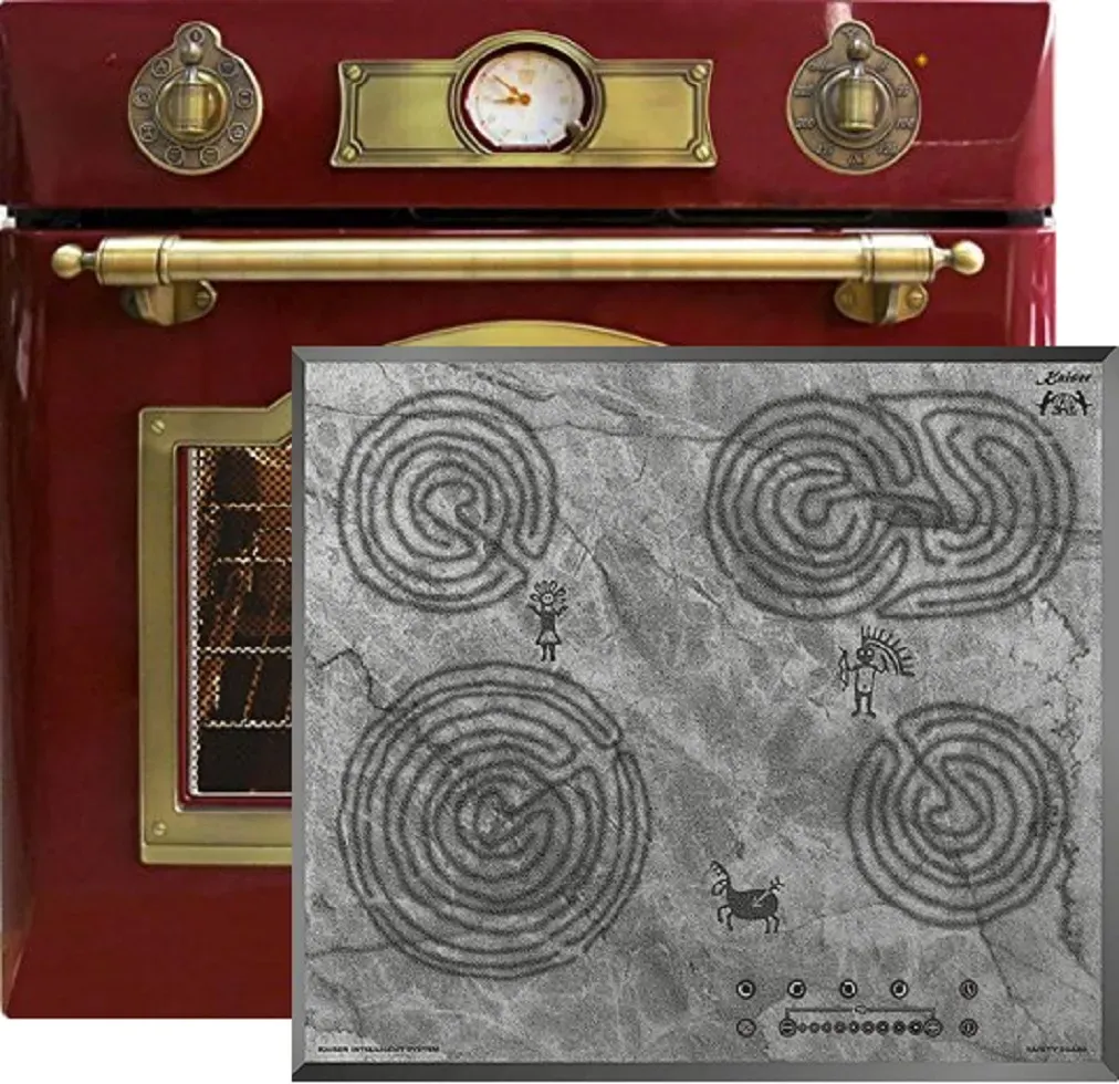 Kaiser Herd-set Elektro Backofen EH 6355 RotEm+KCT  6715 F Ära Glaskeramik Kochfeld 60 cm