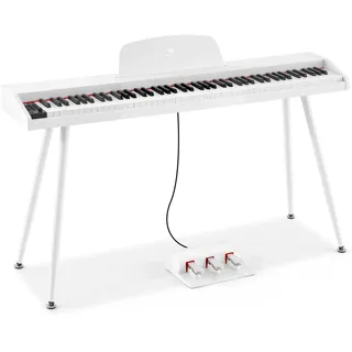 MUSTAR 88 Tasten Digital Piano für Anfänger, Keyboard Piano Volle Größe mit 3 Pedaleinheiten, Portable E-Piano, Home Digital Piano mit MIDI-USB und Ständer, Weiß