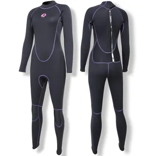 PAWHITS Damen Neoprenanzug 3mm Thermal Langarm Neopren Neoprenanzüge in voller Länge zum Tauchen Pink (Schwarz, M)