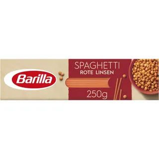 Barilla Rote Linsen Spaghetti reich an Eiweiß, glutenfrei, Tomatensauce, 250g