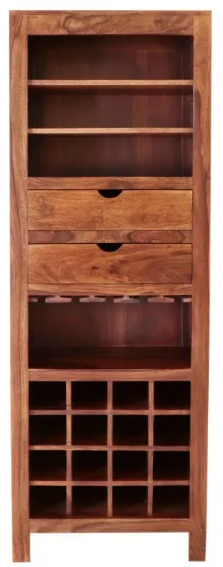 Barschrank 65x180x45 aus indischem Sheesham-Holz