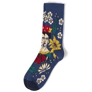 Thalia Socken „Frida Kahlo“, blau, Gr. 35-38