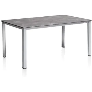 Kettler Cubic Esstisch, silber/anthrazit, Aluminium, 160x90 cm, 0301821-0100