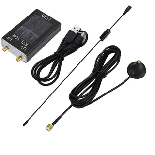 RTL - USB-Tuner-Empfänger mit R820T2 & RTL2832U Chipsatz, 100 kHz bis 1,7 GHz HF VHF UHF Spektrumabdeckung, für Software Defined, Ham, AD