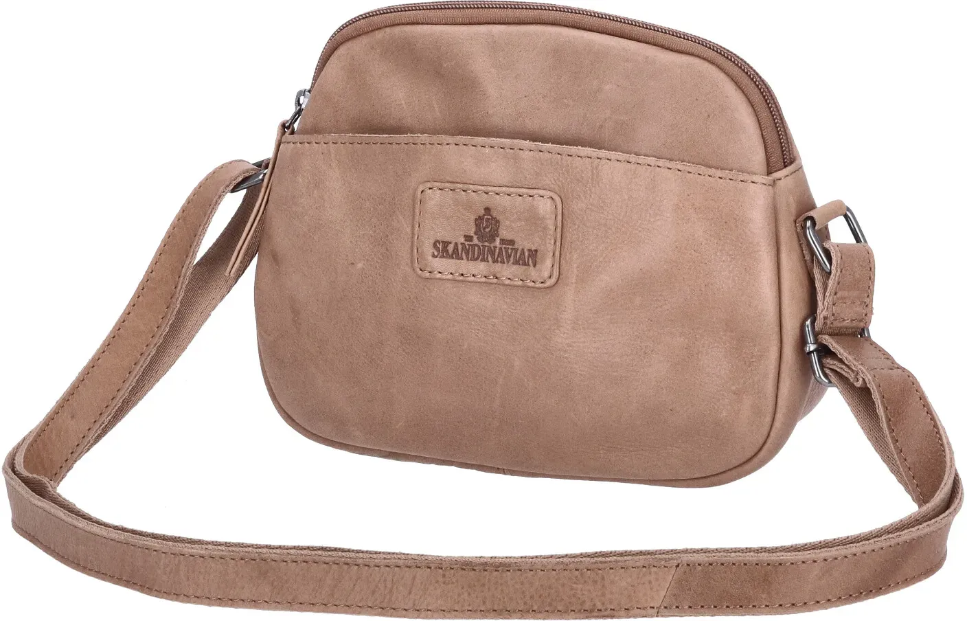 The Skandinavian Brand Damen Leder Umhängetasche - beige