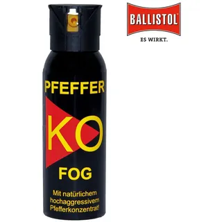 Ballistol Marderspray BALLISTOL Pfeffer-KO-Spray FOG, 100ml, Tierabwehrspray, Reichweite bis ca. 3–5 m, Sprühnebel, Pfeffer-KO Spray zur Abwehr aggressiver Tiere beim Joggen