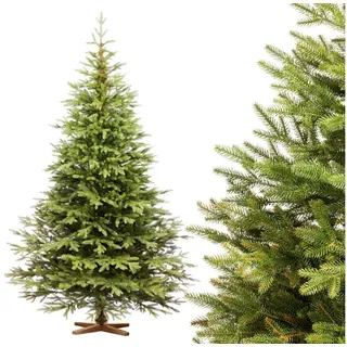 Fairytrees Künstlicher Weihnachtsbaum FT06, Nordmanntanne Exklusiv 100% PE, Nordmanntanne Exklusiv 100% PE grün 220 cm