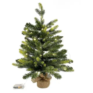 Mobili Rebecca Rebecca Mobili Künstlicher Weihnachtsbaum, H 60 cm, 50 LED-Lichter, PVC und PE, grün