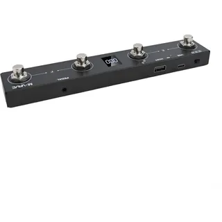 MVAVE Chocolate Plus für MIDI Pedal Controller mit wiederaufladbarem Akku, 4 Tasten, USB-Konnektivität für nahtlose Effektsteuerung und benutzerdefinierte Tastaturkombinationen (schwarz)