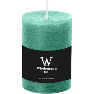 281004.118 8 Stück durchgefärbte Stumpenkerzen (H x Ø) 100 x 68 mm, Farbe Eukalyptus, mit ASF zum Abbrandschutz, Wiedemann Marble Kerzen, Advent, Adventskranz, Weihnachten, Dekoration, Event