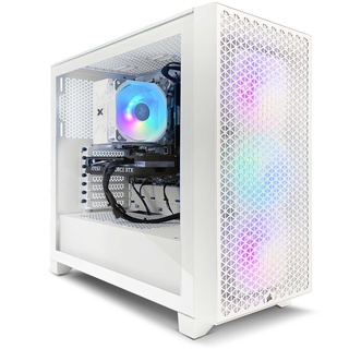 Corsair Gamer PC iCUE AMD 4060 White - MSI GeForce RTX 4060 8GB - Corsair 3000D Airflow RGB White - ASUS A520M-A CSM - Corsair Vengeance 2X8GB DDR4 3600 - SSD 1TB - Windows 111 Pro