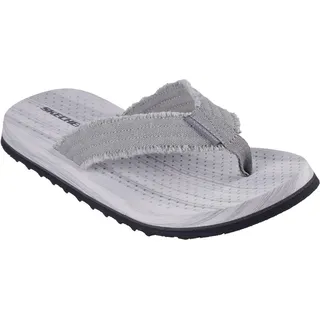 SKECHERS Herren Tantric Fritz Sandalen, Gray Canvas, 43 EU - 43 EU