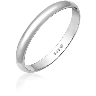 Elli PREMIUM Basic Bandring Hochzeit Trauring 585 Weißgold 52 Damen