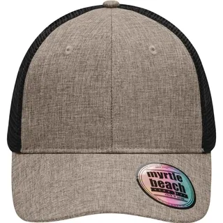 Myrtle Beach 6 Panel Mesh Cap Mélange brown-melange/black Einheitsgröße