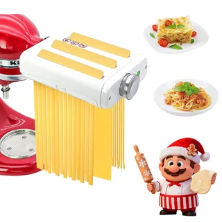 Nudelkocheraufsatz kompatibel mit Kitchen Aid Standmixern 3 in 1 Nudelwalze, Nudelkocherzubehör