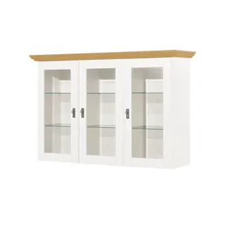 maison bleue Vitrinenaufsatz für Sideboard Florian , weiß , Maße (cm): B: 171,3 H: 112 T: 48.0